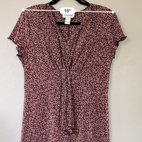 Vintage 90s Connected Apparel Vneck Dress Size 14 - Picture 9 of 9